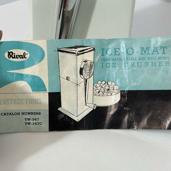 Vintage Rival Ice-O-Mat Ice Crusher Combo Table and Wall model - Picture 10 of 15